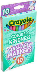 Crayola Colors of Kindness Special Edition Fine Tip Markers, School Supplies, 10 Count, Assorted Colors, Beginner Child and Up