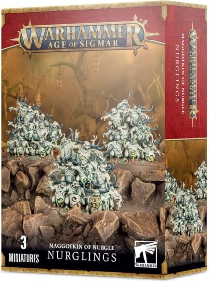Games Workshop Nurglings - Tabletop Game Model Kit - 16 Plastic Components & 3 Bases - Adults 144+ - Dark/Earthy Colors - Science Fiction - Multiple Tower Combinations